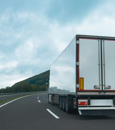 Semi truck with trailer